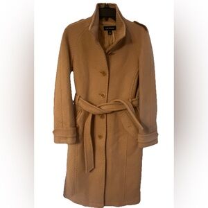 CLUB MONACO WOMEN COAT BROWN  SZ L  F3. WOOL